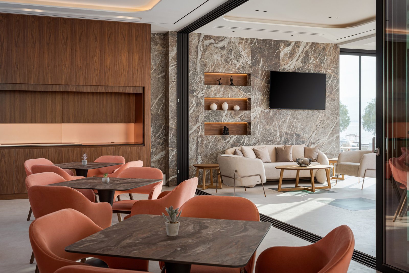 Καθιστικό στο Avant Blue Boutique Hotel στην Κόρινθο